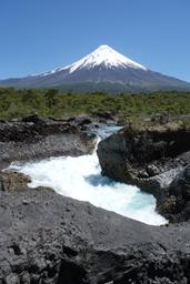 Volcan osorno looms over petrohue falls [mon jan 14 12:49:18 clst 2019]