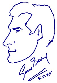 Original portrait sketch by Gene Barry
