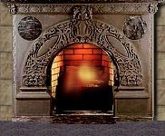 A warm, cozy fire was burning