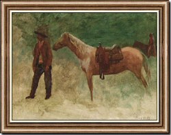 Standing Cowboy with Horse