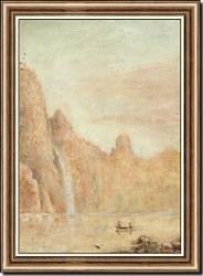 Western Landscape with Figures in a Boat