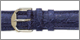 Gents Genuine Padded Crocodile Watch Strap Replacement Watchband. Hand finished genuine leather; padded; top stitching; water resistant lining; reinforced stress points; sealed edge construction. Packaged with a pair of stainless steel spring bars and includes both white and yellow nickel free buckles. Available in regular short and long lengths. Stuller Watchbands. Copyright milnejewelry.com