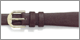 Ladies Genuine Flat Calf Leather Watch Strap Replacement Watchband. Hand finished genuine leather; water resistant lining; reinforced stress points; sealed edge construction. Packaged with a pair of stainless steel spring bars and includes both white and yellow nickel free buckles. Available in regular short and long lengths. Stuller Watchbands. Copyright milnejewelry.com.