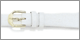 Ladies Genuine Flat Calf Leather Watch Strap Replacement Watchband. Hand finished genuine leather; water resistant lining; reinforced stress points; sealed edge construction. Packaged with a pair of stainless steel spring bars and includes both white and yellow nickel free buckles. Available in regular short and long lengths. Stuller Watchbands. Copyright milnejewelry.com.