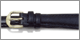 Ladies Saddle Leather Watch Strap Replacement Watchband. Hand finished genuine leather; padded; top stitching; water resistant lining; reinforced stress points; sealed edge construction. Packaged with a pair of stainless steel spring bars and includes both white and yellow nickel free buckles. Available in regular and long lengths. Stuller Watchbands. Copyright milnejewelry.com.