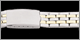 Ladies Dress Stainless Steel Spring End Adjustable Link Bracelet Replacement Watchband. Non expansion adjustable link bracelet; solid stainless steel construction; ion gold plated; brushed and polished finish; adjustable fold over clasp; spring ends; spring bars supplied. Stuller Watchbands. Copyright milnejewelry.com.