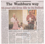 Winnie Washburn Daily News article 3/25/09