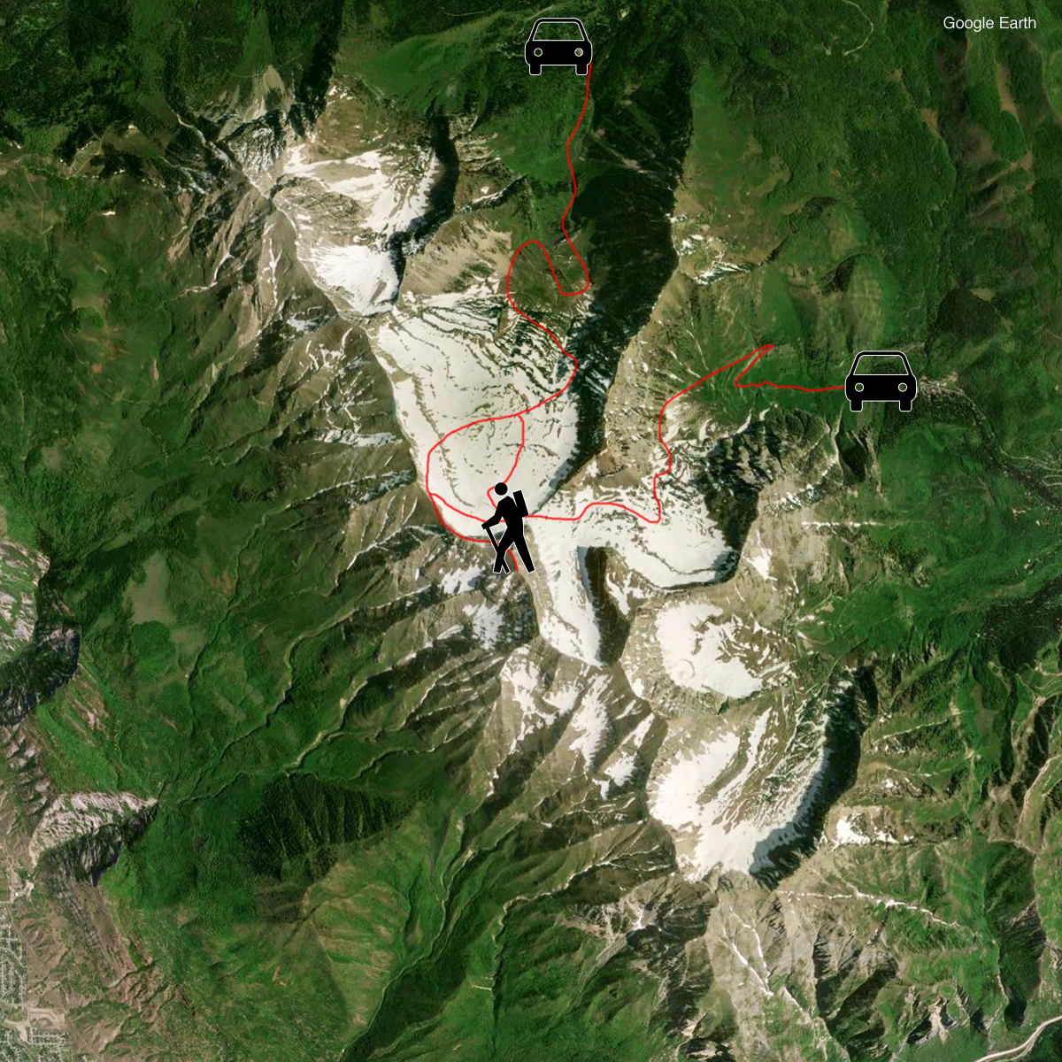 Satellite image of Timp from Google Earth