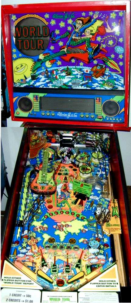 Al's Garage Band Goes on a World Tour pinball rubber ring kit 1992 Alvin G 