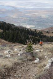 Mohamed approaches the summit of bountiful peak [sat oct 15 11:55:25 mdt 2016]