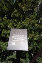 The plaque for the sighting tower on mary's nipple [fri jul 5 13:15:37 mdt 2019]
