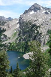Alpine peak and alpine lake [sat jul 4 14:03:30 mdt 2015]