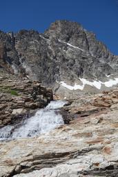 Thompson peak framed over the waterfall [thu jul 2 12:13:59 mdt 2015]