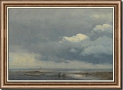 Cloud Study with Two Figures