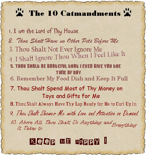 The Ten Catmandments