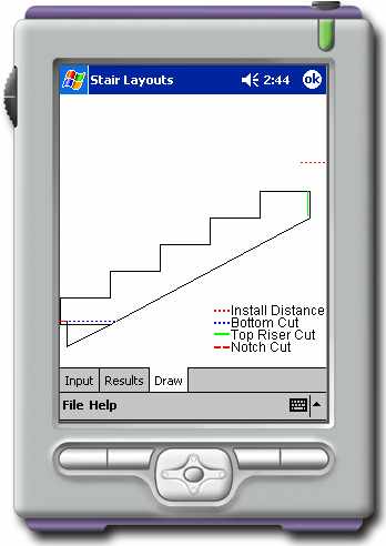 Stair Layout Output Screen Shot