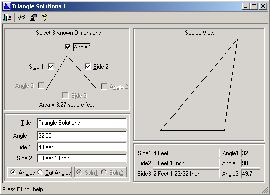 Triangle Solutions Data Entry