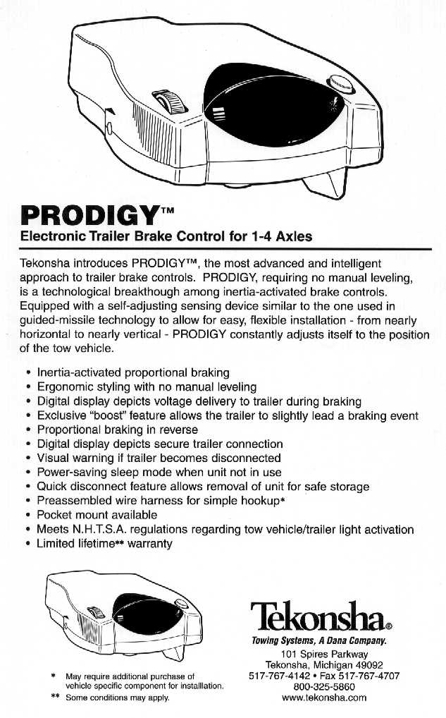 Tekonsha Prodigy brake controller