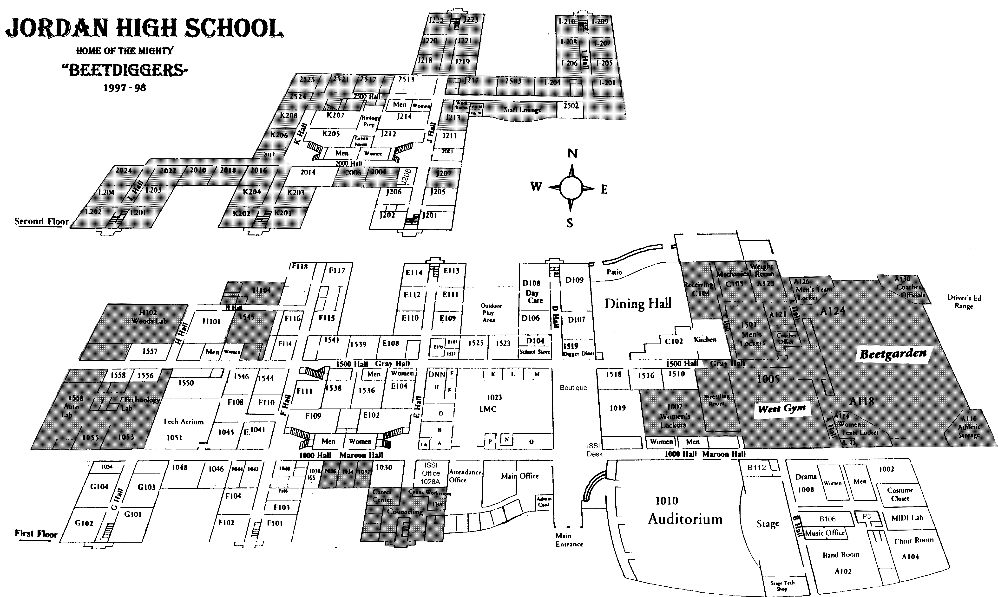 Jordan High School Map - World Map Wall Sticker