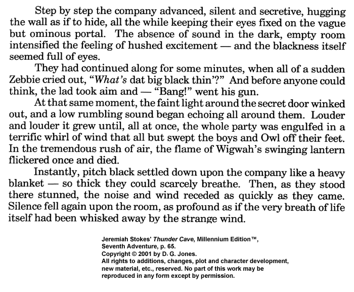 Thunder Cave 2001 edition, retold by D.G. Jones, 7th Adventure, p. 65