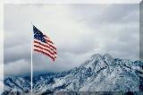 The US Flag and Mt. Olympus (32.4KB)