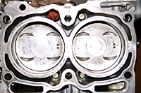 Pistons after cleaning