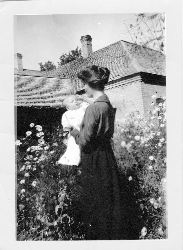 Flo in the garden with Virginia