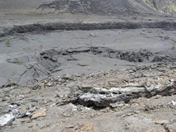 Close-up of the caldera basin