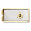 AN-8802508MC - Anson Two-tone Mason Emblem Money Clip. Anson USA. Copyright Anson and Milne Jewelry