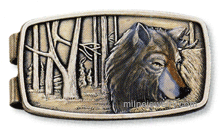 AN-8847509AMC - Enamel Wolf Anson Money Clip. Anson USA. Copyright Anson and Milne Jewelry