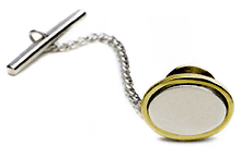IDHQ Two-Tone Engravable Tie Tack. Copyright Milne Jewelry