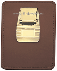 IDHQ Men's Accessories Leather Card Case with Engraveable Money Clip. Copyright milnejewelry.com