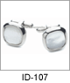 IDHQ Men's Jewelry Accessories Mother of Pearl or Black Onyx Cuff Links. Square polished solid stainless steel construction cuff links set with cut and polished mother of pearl or black onyx. Copyright milnejewelry.com