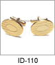 IDHQ Men's Jewelry Accessories Stainless Steel Engraveable Cuff Links. Ornate finish oval solid stainless steel ion gold plate construction cuff links with brush finish engraving plaque. Copyright milnejewelry.com