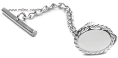IDHQ Men's Jewelry Accessories Engraveable Stainless Steel Tie Tack. Copyright milnejewelry.com