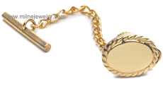 IDHQ Men's Jewelry Accessories Engraveable Stainless Steel Tie Tack. Copyright milnejewelry.com