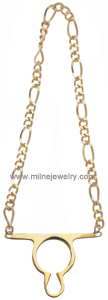 IDHQ Men's Jewelry Accessories Ion Gold Stainless Steel Tie Chain. Polished solid stainless steel construction tie chain with soldered links. Copyright milnejewelry.com