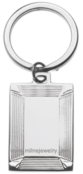 IDHQ Men's Jewelry Accessories Ion Gold Stainless Steel Engraveable Key Ring. Copyright milnejewelry.com