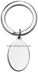 IDHQ Men's Jewelry Accessories Stainless Steel Engraveable Key Ring. Copyright milnejewelry.com