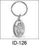 IDHQ Men's Jewelry Accessories Engraveable St. Christopher Key Ring. Oval solid stainless steel construction St. Christopher key ring; engraveable on back. Copyright milnejewelry.com