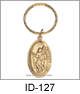 IDHQ Men's Jewelry Accessories Engraveable St. Christopher Key Ring. Oval solid stainless steel construction St. Christopher key ring; engraveable on back. Copyright milnejewelry.com