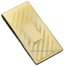 IDHQ Men's Jewelry Accessories Ion Gold Stainless Steel Engraveable Money Clip. Copyright milnejewelry.com