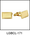 LGBCL171 Linear Design Rhodium Cuff Link Set. Tooled lines, 23 karat gold electroplate, engravable. Copyright Milne Jewelry.