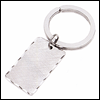 LGBKC126R Dapper Silver Scallop Key Ring - Rhodium electroplate, engravable. Copyright Milne Jewelry.