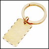 LGBKC126 Dapper Gold Scallop Key Chain - 23 karat gold electroplate, engravable. Copyright Milne Jewelry.