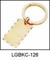 LGBKC126 Dapper Gold Scallop Key Chain - 23 karat gold electroplate, engravable. Copyright Milne Jewelry.