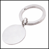 LGBKC141R Rhodium Polished Key Ring. Polished finish, rhodium electroplate, engravable. Copyright Milne Jewelry.