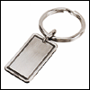 LGBMC241S Dapper Silver Dimensional Key Ring - Rhodium electroplate, engravable. Copyright Milne Jewelry.