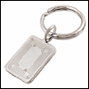 LGBKC2302R Dapper Gold Dimensional Key Chain - Etched embellished design with satin center, engravable. Copyright Milne Jewelry.