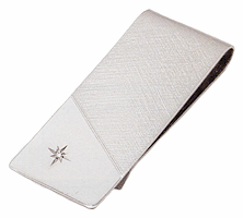LGBMC113DR Silver Diamond Money Clip - Rhodium electroplate. Copyright Milne Jewelry.